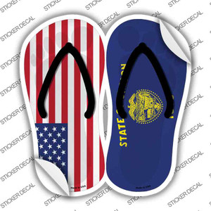 USA|Oregon Flag Wholesale Novelty Flip Flops Sticker Decal