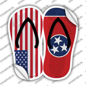 USA|Tennessee Flag Wholesale Novelty Flip Flops Sticker Decal