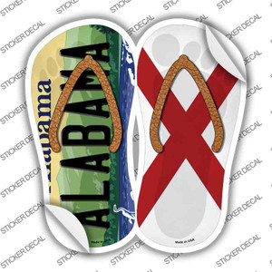 Alabama|AL Flag Wholesale Novelty Flip Flops Sticker Decal