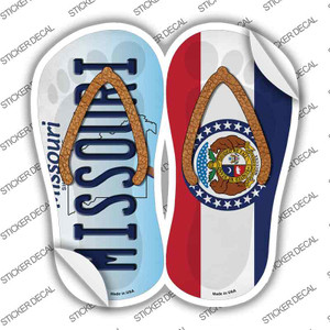 Missouri|MO Flag Wholesale Novelty Flip Flops Sticker Decal