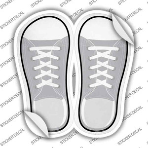 Gray Solid Wholesale Novelty Shoe Outlines Sticker Decal