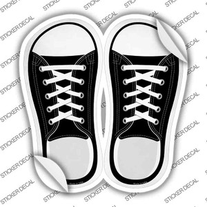 Black Solid Wholesale Novelty Shoe Outlines Sticker Decal