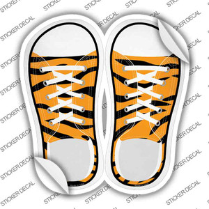Tiger Print Wholesale Novelty Shoe Outlines Sticker Decal