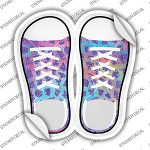Pink|Blue Sparkles Wholesale Novelty Shoe Outlines Sticker Decal