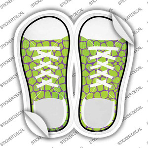 Green|Purple Alligator Print Wholesale Novelty Shoe Outlines Sticker Decal