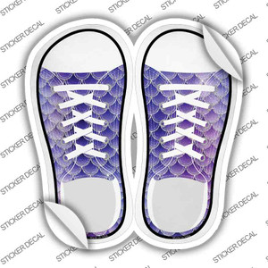 Purple|Silver Scales Wholesale Novelty Shoe Outlines Sticker Decal