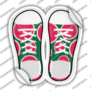 Watermelon Green Wholesale Novelty Shoe Outlines Sticker Decal