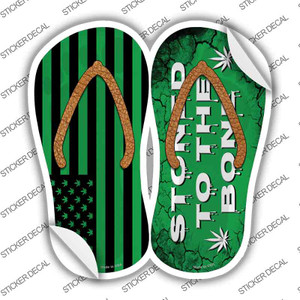 USA Weed|Stoned to the Bone Wholesale Novelty Flip Flops Sticker Decal