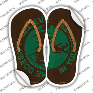 He Doesnt Believe in You Either Wholesale Novelty Flip Flops Sticker Decal