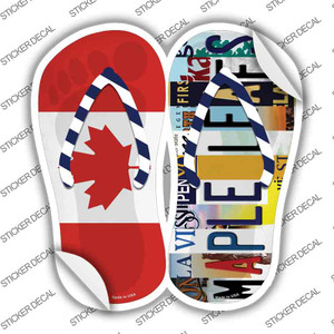 CAN Flag|Maple Leafs Strip Art Wholesale Novelty Flip Flops Sticker Decal