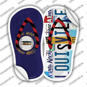 KY Flag|Louisville Strip Art Wholesale Novelty Flip Flops Sticker Decal