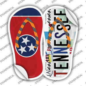 TN Flag|Tennessee Strip Art Wholesale Novelty Flip Flops Sticker Decal