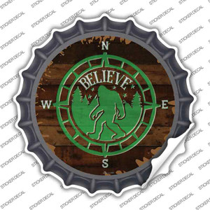 Sasquatch Compass Believe Wholesale Novelty Bottle Cap Sticker Decal