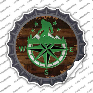 Sasquatch Compass Wholesale Novelty Bottle Cap Sticker Decal