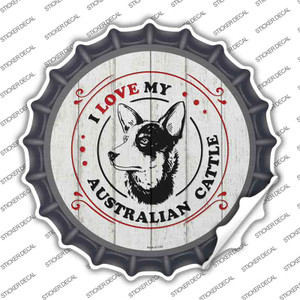 I Love My Australian Cattle Wholesale Novelty Bottle Cap Sticker Decal