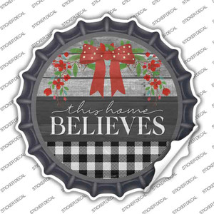 This Home Believes Plaid Wholesale Novelty Bottle Cap Sticker Decal