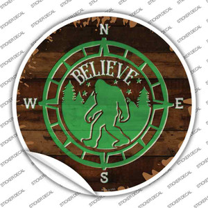 Sasquatch Compass Believe Wholesale Novelty Circle Sticker Decal