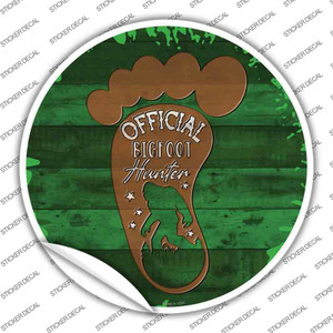 Bigfoot Hunter Footprint Wholesale Novelty Circle Sticker Decal