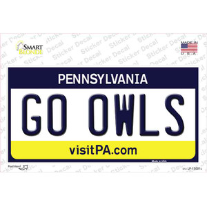 Go Owls PA Wholesale Novelty Sticker Decal