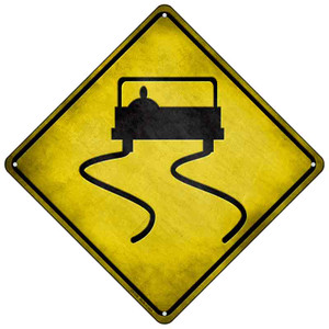 Slippery Road Wholesale Novelty Metal Crossing Sign