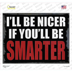Be Smarter Wholesale Novelty Rectangle Sticker Decal