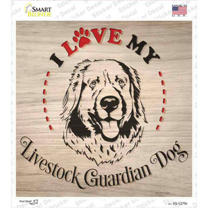 Love My Livestock Dog Wholesale Novelty Square Sticker Decal