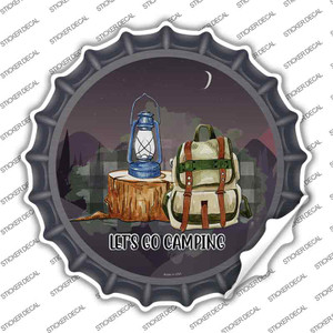 Lets Go Camping Wholesale Novelty Bottle Cap Sticker Decal