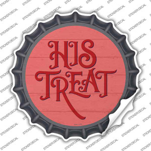 His Treats Red Wholesale Novelty Bottle Cap Sticker Decal