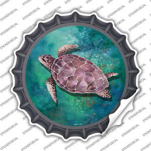 Sea Turtle Aqua Wholesale Novelty Bottle Cap Sticker Decal