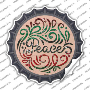 Peace Christmas Wholesale Novelty Bottle Cap Sticker Decal