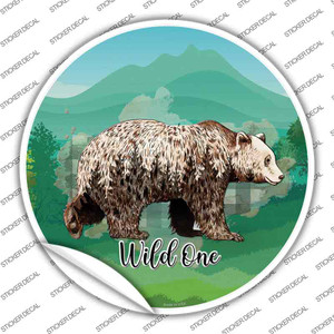 Wild One Bear Wholesale Novelty Circle Sticker Decal