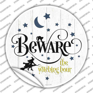 Beware The Witch Hour Wholesale Novelty Circle Sticker Decal