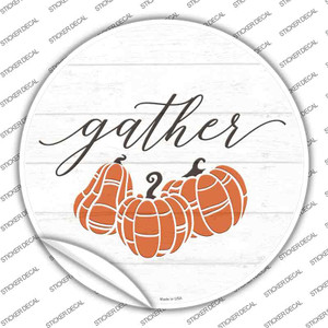 Gather Pumpkins Wholesale Novelty Circle Sticker Decal