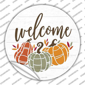 Fall Pumpkins Welcome Wholesale Novelty Circle Sticker Decal