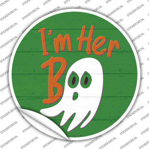 Im Her Boo Green Wholesale Novelty Circle Sticker Decal