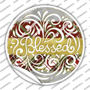 Blessed Christmas Wholesale Novelty Circle Sticker Decal