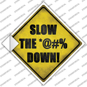 Slow The Fuck Down Wholesale Novelty Diamond Sticker Decal