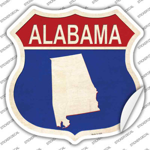 Alabama Silhouette Wholesale Novelty Highway Shield Sticker Decal