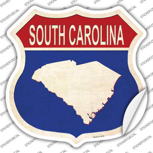 South Carolina Silhouette Wholesale Novelty Highway Shield Sticker Decal