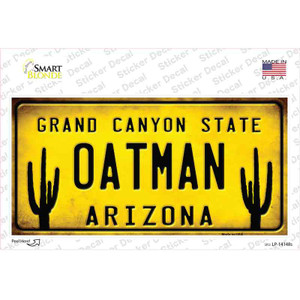Arizona Oatman Yellow Wholesale Novelty Sticker Decal