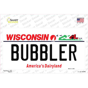 Bubbler Wisconsin Wholesale Novelty Sticker Decal