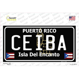 Ceiba Puerto Rico Black Wholesale Novelty Sticker Decal