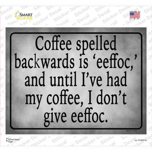 Coffee Before Eeffoc Wholesale Novelty Rectangle Sticker Decal