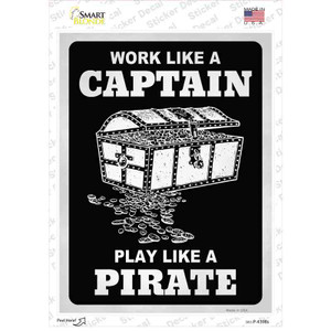 Play Like A Pirate Chest Wholesale Novelty Rectangle Sticker Decal