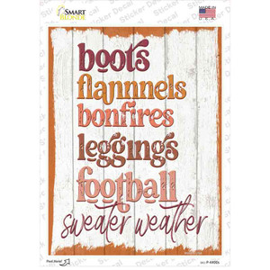 Boots Flannels Bonfires Wholesale Novelty Rectangle Sticker Decal