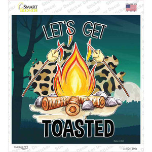 Lets Get Toasted Wholesale Novelty Square Sticker Decal