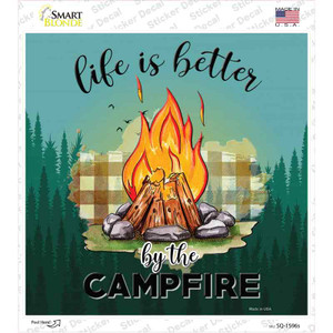 Better By The Campfire Firepit Wholesale Novelty Square Sticker Decal