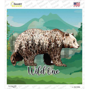 Wild One Bear Wholesale Novelty Square Sticker Decal
