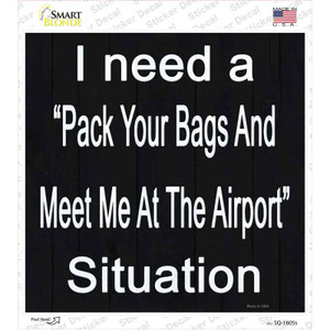 Meet Me At The Airport Wholesale Novelty Square Sticker Decal