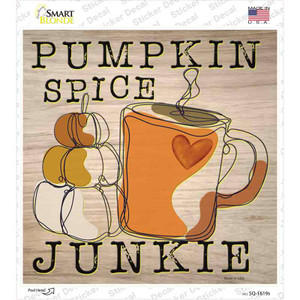 Pumpkin Spice Junkie Wholesale Novelty Square Sticker Decal